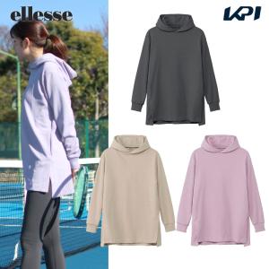 エレッセ Ellesse テニスウェア レディース   コンフォートロングレングスフーディ EW323323 2023SS｜kpi24