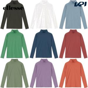 エレッセ Ellesse テニスウェア レディース スキンシェルブリーズモックネックUVシャツ EW723101 2023FW｜kpi24