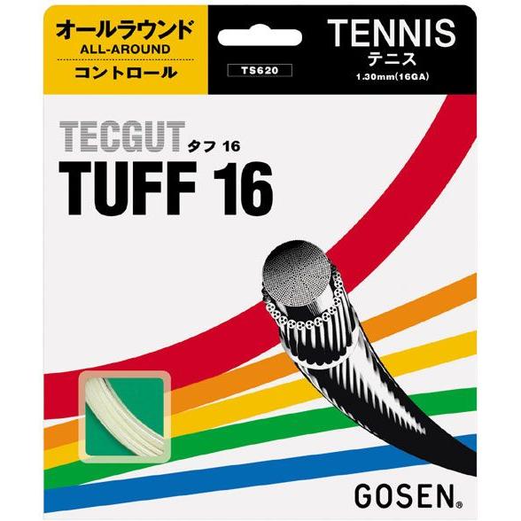 「■5張セット」GOSEN ゴーセン 「テックガットタフ16」ts620硬式テニスストリング ガット