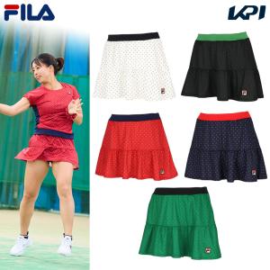 フィラ FILA テニスウェア レディース スコート スクエアドット フレアスコート VL2716 2023FW｜kpi24