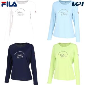 フィラ FILA テニスウェア レディース   グラフィック長袖Tシャツ VL2817 2024SS｜kpi24