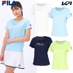 フィラ FILA テニスウェア レディース   アップリケTシャツ VL2819 2024SS