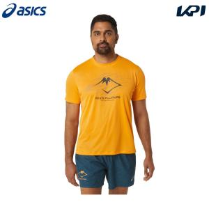 アシックス asics ランニングウェア メンズ   FUJITRAILロゴ半袖シャツ 2011C981 2024SS｜kpi