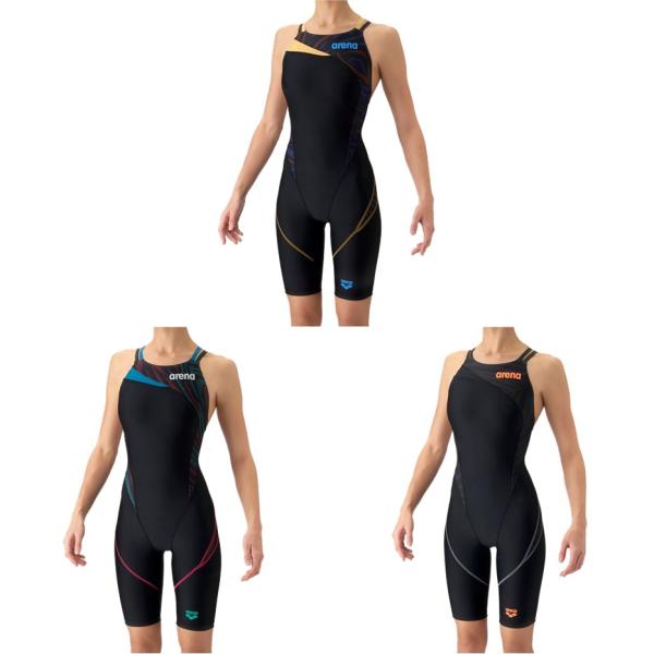 アリーナ ARENA 水泳水着 レディース   レーシングワンピーススパッツ オープンバック・ハーフ...