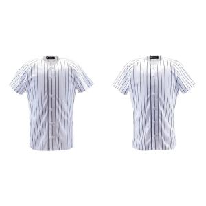 デサント DESCENTE 野球ウェア メンズ ユニフォームシャツ フルオープンシャツ ピンストライプ  DB7000 2019FW｜kpi