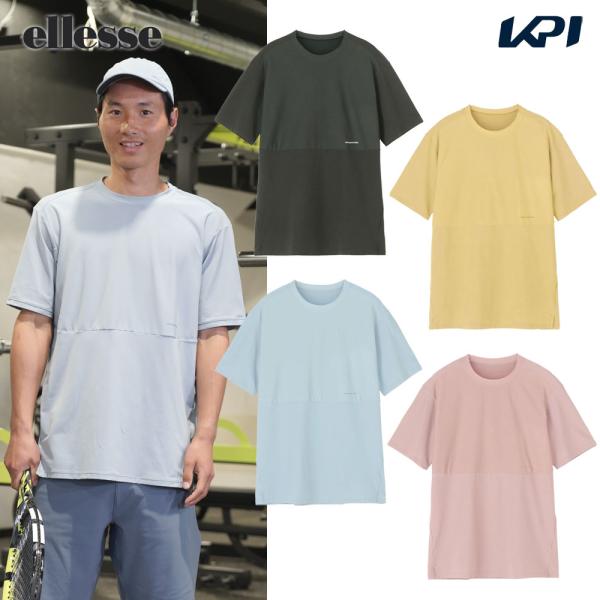 エレッセ Ellesse テニスウェア メンズ   カラープロテクションハイブリッドショートスリーブ...