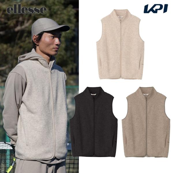 エレッセ Ellesse テニスウェア メンズ   ウールパイルフルジップベスト EM823361 ...