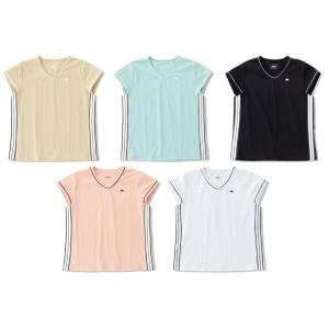 エレッセ Ellesse テニスウェア レディース Stretch Line Shirts ストレッチラインシャツ EW00302 2020FW｜kpi