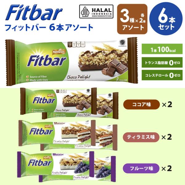 「ポスト投函便で送料無料」Fitbar 6本入り ダイエット シリアルバー プロテインバー グラノー...