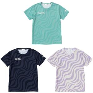 ルコック le coq sportif フィットネスウェア レディース 総柄グラフィックSUNSCREEN半袖Ｔシャツ QMWVJA02 2023SS｜kpi