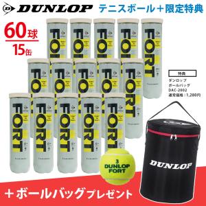 先着30セット限定！DUNLOP ダンロップ FORT フォート [4個入]1箱 15缶/60球 +ボールバッグ DAC-2002 2点セット『即日出荷』