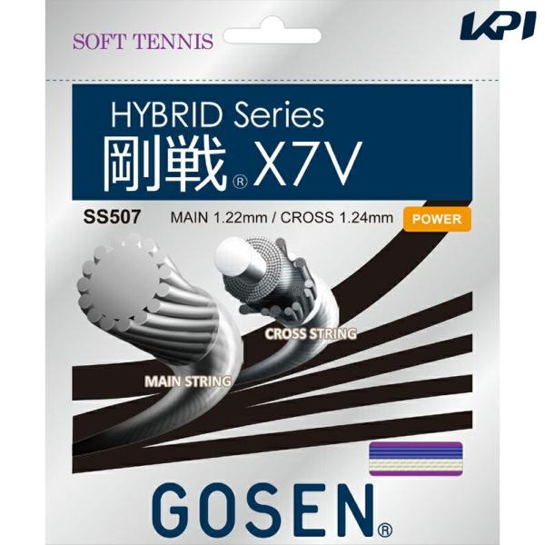 GOSEN ゴーセン 「ハイブリッド 剛戦X7V　SS507」ソフトテニスストリング ガット