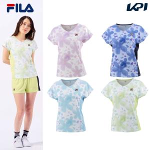 フィラ FILA テニスウェア レディース 総柄ゲームシャツ