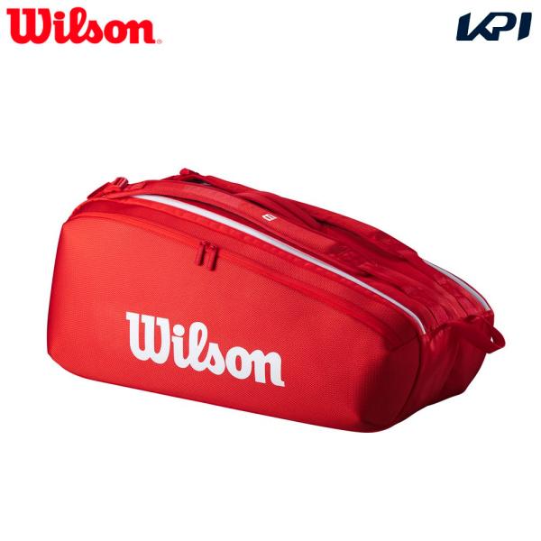 「最短当日出荷」ウイルソン Wilson テニスバッグ・ケース  SUPER TOUR RED 9P...