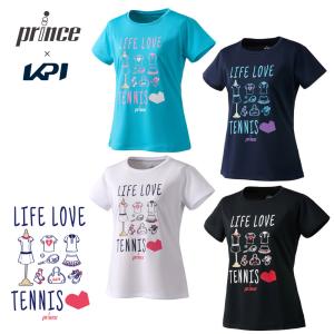 プリンス Prince テニスウェア レディース prince×KPIコラボ グラフィックTシャツ LIFE LOVE TENNIS WS2905K 2022SS 『即日出荷』｜kpi