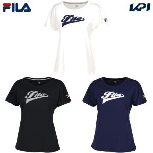 フィラ FILA テニスウェア レディース アップリケTシャツ VL2742 2023FW｜kpisports