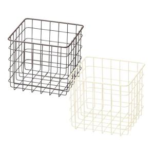 ワイヤー バスケット バスケット かご 籠 カゴ 小物入れ シンプル ナチュラル 北欧 おしゃれ 角...