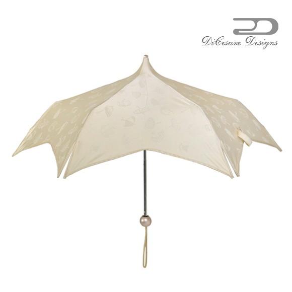 晴雨兼用 折りたたみ 日傘 レディース DiCesare Designs ディチェザレ デザイン マ...