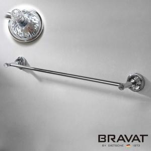 タオルハンガー BRAVAT SWAROVSKI Crytal タオルかけ タオル掛け タオルホルダー タオルバー 真鍮 スワロフスキークリスタル シルバー色 洗面所｜kplanning