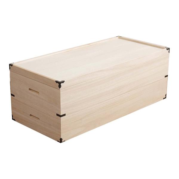 日本製 桐衣装箱 深型2段高さ34 衣装ケース 衣装箱 着物収納 衣裳箱 衣類収納桐箱 桐衣装箱 桐...
