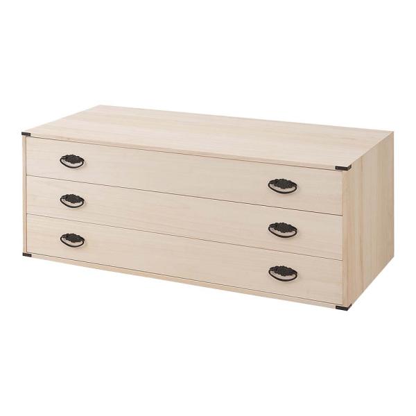 日本製 桐3段 ベタ底タイプ タンス 箪笥 たんす 桐タンス 桐箪笥桐たんす 和箪笥 収納 収納家具...