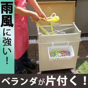 日本製 ベランダ収納庫 ハンガー入れ ハンガー収...の商品画像