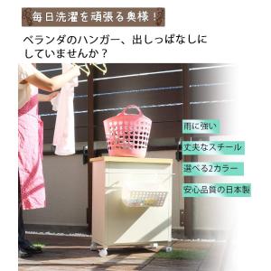 日本製 ベランダ収納庫 ハンガー入れ ハンガー...の詳細画像1