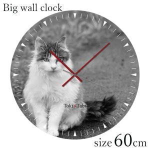 Toki×Tabi 大型掛け時計 60cm 猫の島 掛け時計 tokitabi 大型時計 壁掛け時計 壁掛時計 大きい おしゃれ インテリア 写真 日本製 モダン プレゼント 送料無料｜kplanning