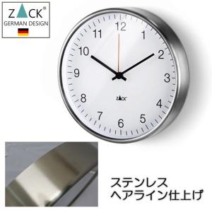 掛け時計 ステンレス 壁掛け時計 壁掛時計 約30cm ホワイト シンプル おしゃれ ZACK 送料無料｜kplanning