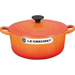 LE CREUSET【ル・クルーゼ】ココット・ロンド(20cm)オレンジ　　165-564｜kpmart