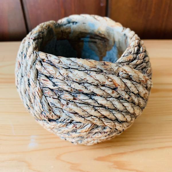 ロープ編み模様　陶器　おしゃれ　観葉植物　　室内　引っ越し　ギフト
