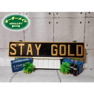 黒プレート/ゴールド文字　横長ユーロサイズプレート