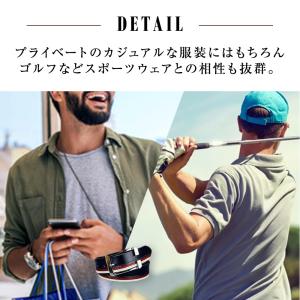 ベルト メンズ 革 レザー ライン入り ゴルフ...の詳細画像1