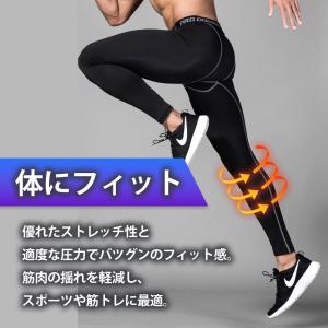 スポーツタイツ メンズ 黒 S〜XXL スパッ...の詳細画像2
