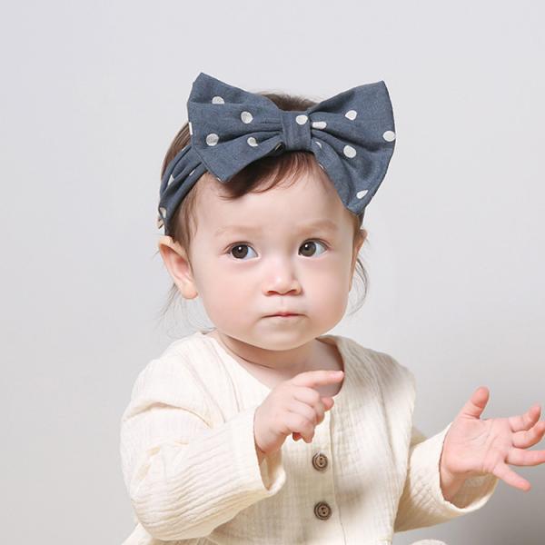 ベビー　ヘアバンド 赤ちゃん用 子供用　ヘア飾り リボン 水玉 耳 かわいい ヘアーバンド ヘッド装...