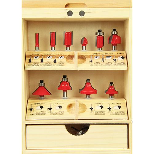 E-VALUE 超硬ルータービットセット ERB6-10R 【4977292386197】トリマーセ...