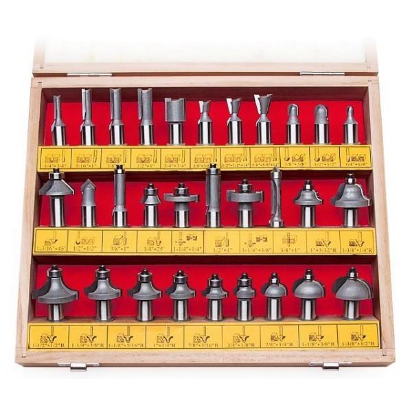 MLCS 30 Piece Router Bit Sets 1/4" &amp; 1/2"