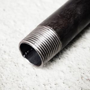 パイプクランプ用パイプ (両端ネジ切り) 黒 1200mm (単品