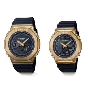 ペアウオッチ カシオCASIO G-SHOCK Gショック ジーショック GM-2100G-1A9JF×GM-S2100GB-1AJF【ペアボックス付き】｜kr-2004