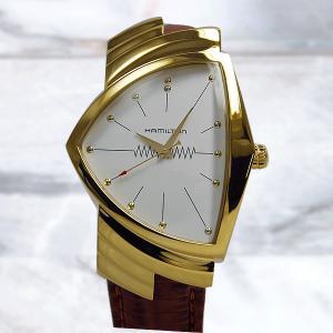 ハミルトン ベンチュラ 60周年記念モデル ゴールドレザー ...