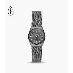 スカーゲン SKAGEN GRENEN LILLE 三針デイト チャコールステンレススチール サステナブル素材 26mm SKW3039