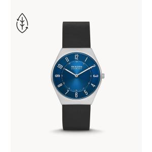 スカーゲン SKAGEN Grenen ウルトラスリム 二針 ミッドナイトレザー サステナブル素材 37mm SKW6826