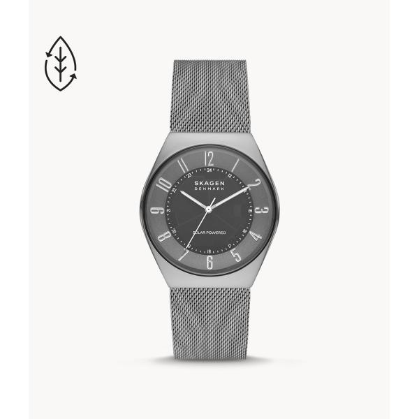 【正規品】スカーゲン SKAGEN GRENEN SOLAR ソーラーパワー チャコールステンレス ...