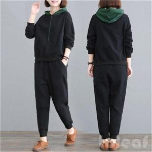 激安ジャージスウェットレディース上下セットフード付きパーカートレーナールームウェアパジャマ運動服