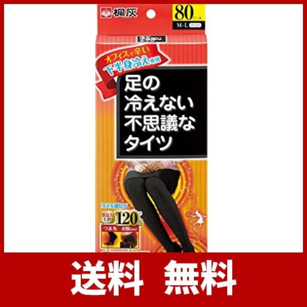 桐灰化学 足の冷えない不思議なタイツ 下半身冷え専用 M-Lサイズ 黒色 1足分