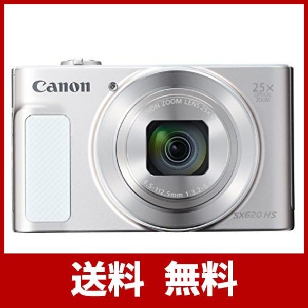 Canon コンパクトデジタルカメラ Power Shot SX620HS ホワイト 光学25倍ズー...