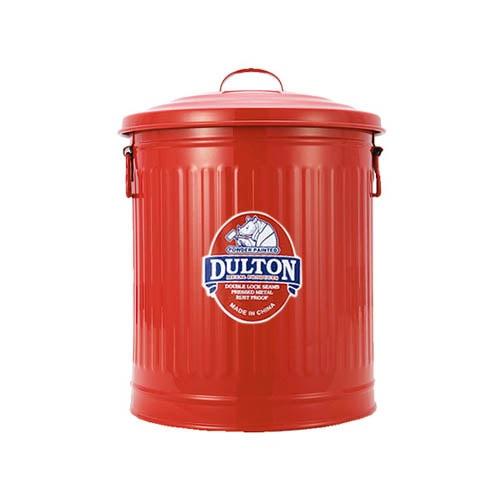 ダルトン(Dulton) Mini-ガベージカン Mサイズ 6L レッド ふた付きゴミ箱 ブリキ缶 ...