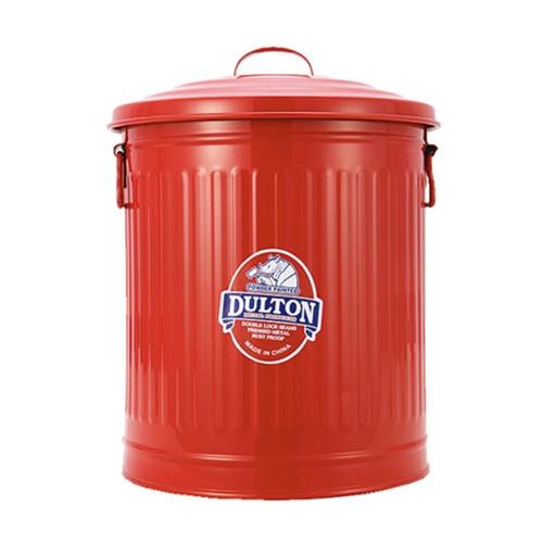 ダルトン(Dulton) ガベージカン Sサイズ 12L レッド ふた付きゴミ箱 ブリキ缶 100-...