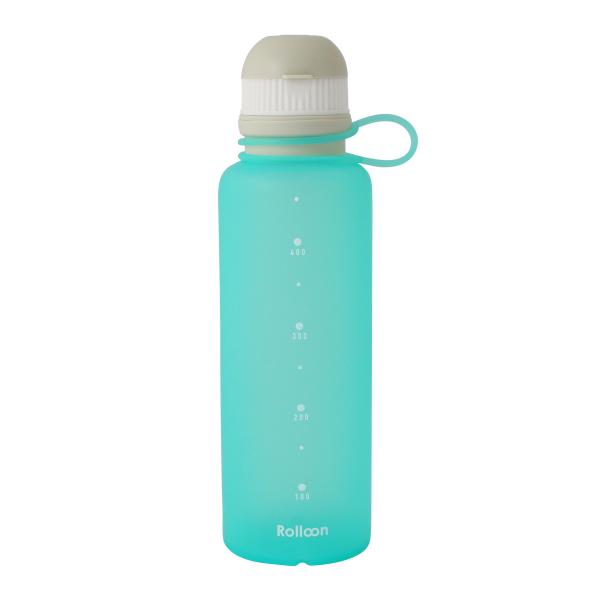 Rolloon シリコーンボトル 水筒 500ml 携帯ボトル 折り畳み可能 目盛り付き 冷凍対応 ...