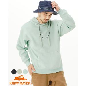 メンズ スウェット トレーナー プルオーバーパーカー 無地 アメカジ カジュアル 春 秋 冬 ピグメントダンボールパーカー KRIFF MAYER クリフメイヤー